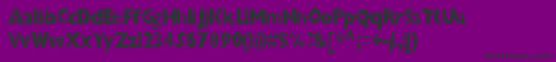Chunkoblockothinner-Schriftart – Schwarze Schriften auf violettem Hintergrund