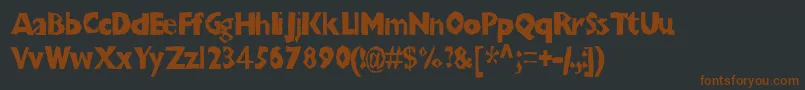 More about Chunkoblockothinner Font Chunkoblockothinner Font – Brown Fonts on Black Background