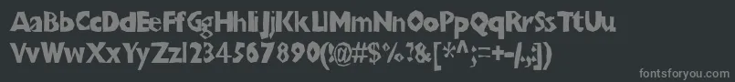 Chunkoblockothinner Font – Gray Fonts on Black Background