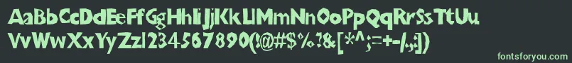 Шрифт Chunkoblockothinner – зелёные шрифты на чёрном фоне