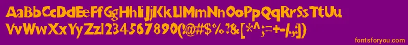 Chunkoblockothinner Font – Orange Fonts on Purple Background