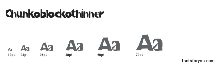 Chunkoblockothinner Font Sizes