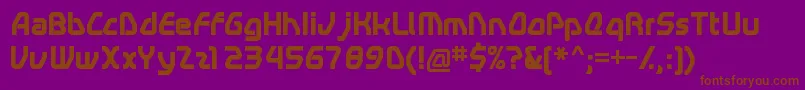 フォントSwerveb – 紫色の背景に茶色のフォント