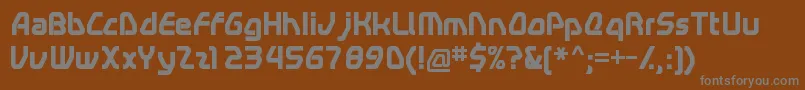 フォントSwerveb – 茶色の背景に灰色の文字