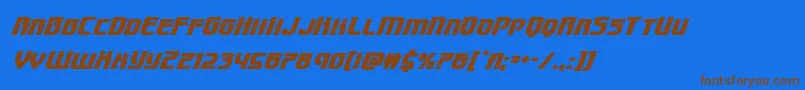 Speedwagonsuperital Font – Brown Fonts on Blue Background