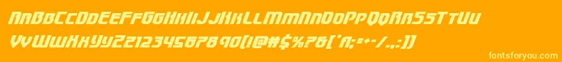 Speedwagonsuperital Font – Yellow Fonts on Orange Background