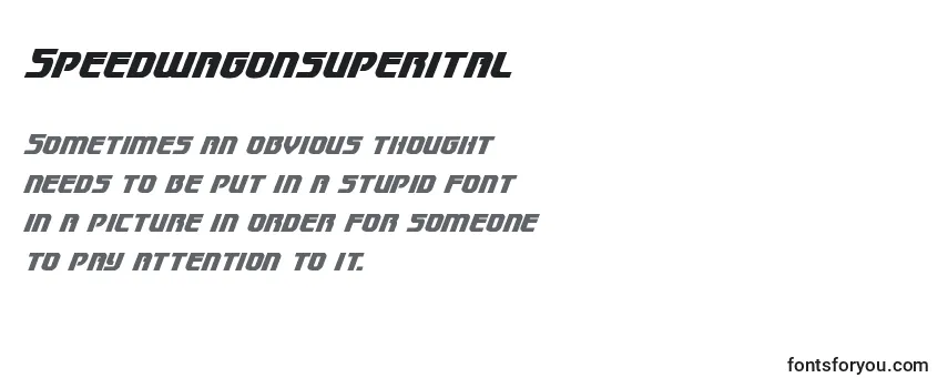 Review of the Speedwagonsuperital Font