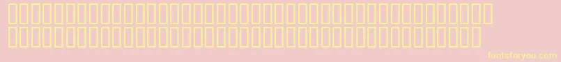 CombinumeralsSolid Font – Yellow Fonts on Pink Background