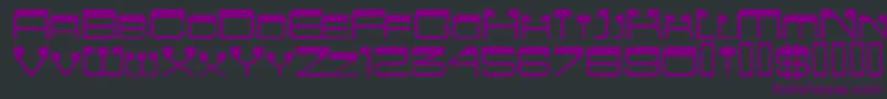 Шрифт Flattopscapsssk – фиолетовые шрифты на чёрном фоне