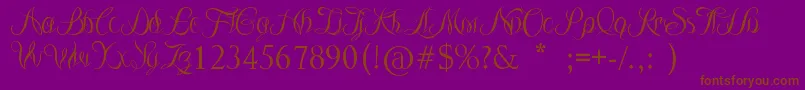 TheLodgerRang Font – Brown Fonts on Purple Background