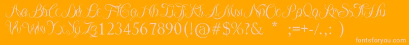 TheLodgerRang Font – Pink Fonts on Orange Background