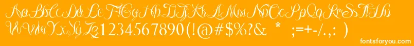 TheLodgerRang Font – White Fonts on Orange Background