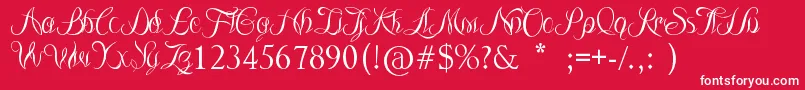 TheLodgerRang Font – White Fonts on Red Background