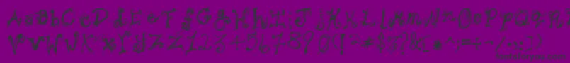 BipolarBraden Font – Black Fonts on Purple Background