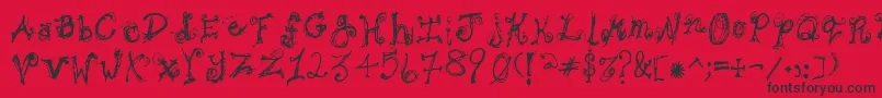 BipolarBraden Font – Black Fonts on Red Background