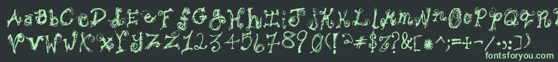 BipolarBraden Font – Green Fonts on Black Background