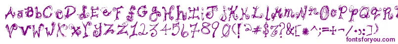 BipolarBraden Font – Purple Fonts on White Background