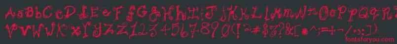 BipolarBraden Font – Red Fonts on Black Background