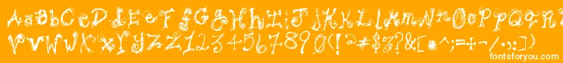 BipolarBraden Font – White Fonts on Orange Background