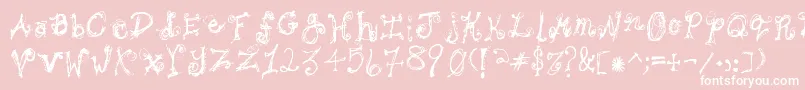 fuente BipolarBraden – Fuentes Blancas Sobre Fondo Rosa