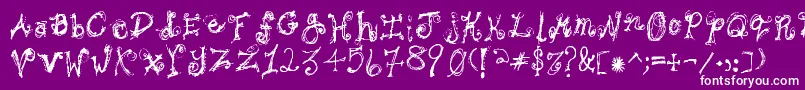 BipolarBraden Font – White Fonts on Purple Background