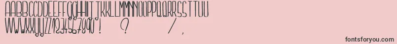 TellMeASecretLight Font – Black Fonts on Pink Background