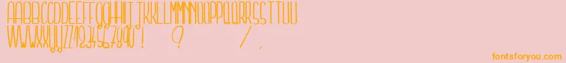 TellMeASecretLight Font – Orange Fonts on Pink Background