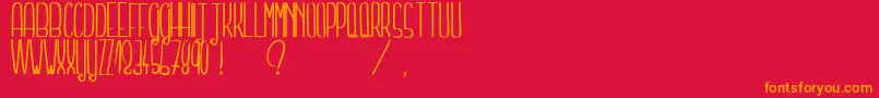 TellMeASecretLight Font – Orange Fonts on Red Background
