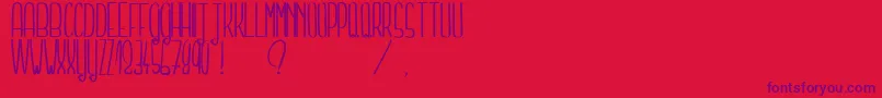 TellMeASecretLight Font – Purple Fonts on Red Background