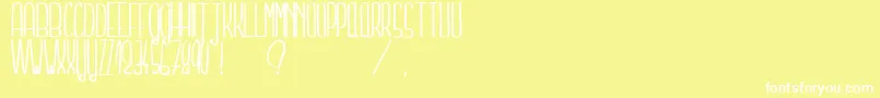 TellMeASecretLightフォントについての詳細 フォントTellMeASecretLight – 黄色い背景に白い文字