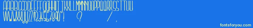 TellMeASecretLight Font – Yellow Fonts on Blue Background