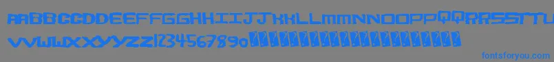 Boldshake Font – Blue Fonts on Gray Background