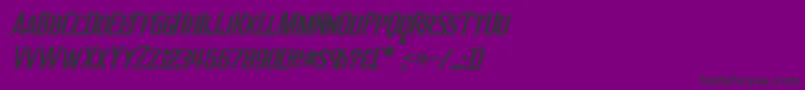 InquisitorItalic-Schriftart – Schwarze Schriften auf violettem Hintergrund