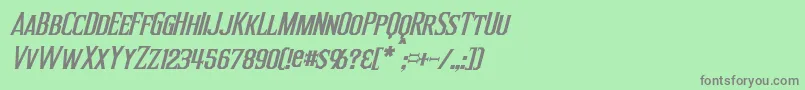 Czcionka InquisitorItalic – szare czcionki na zielonym tle