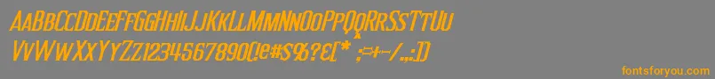 Fonte InquisitorItalic – fontes laranjas em um fundo cinza