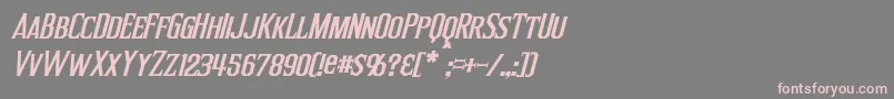 InquisitorItalic-fontti – vaaleanpunaiset fontit harmaalla taustalla