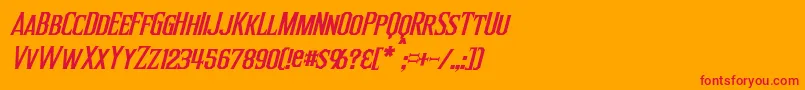 InquisitorItalic Font – Red Fonts on Orange Background
