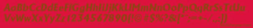 AdelonserialXboldItalic Font – Brown Fonts on Red Background