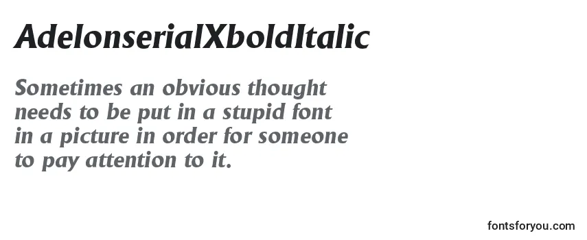 フォントAdelonserialXboldItalic