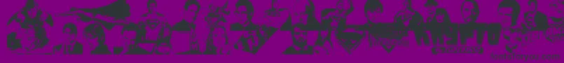 SupermanLastSonOfKryptonSuper Font – Black Fonts on Purple Background