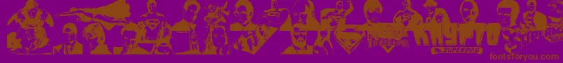 Lisätietoja SupermanLastSonOfKryptonSuper-fontista SupermanLastSonOfKryptonSuper-fontti – ruskeat fontit violetilla taustalla
