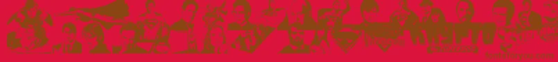 SupermanLastSonOfKryptonSuper Font – Brown Fonts on Red Background
