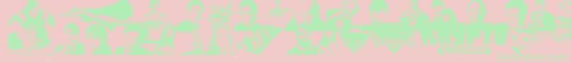 SupermanLastSonOfKryptonSuper-Schriftart – Grüne Schriften auf rosa Hintergrund