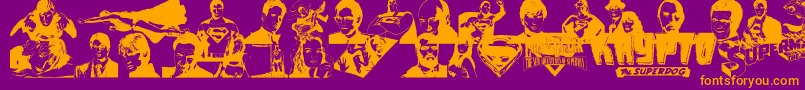 SupermanLastSonOfKryptonSuper Font – Orange Fonts on Purple Background