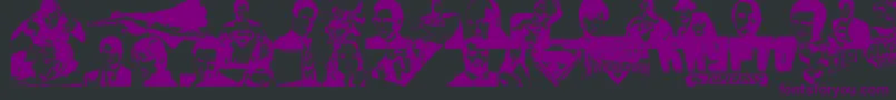 SupermanLastSonOfKryptonSuper Font – Purple Fonts on Black Background