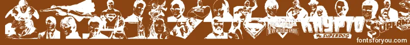 SupermanLastSonOfKryptonSuper Font – White Fonts on Brown Background