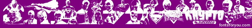 SupermanLastSonOfKryptonSuper Font – White Fonts on Purple Background