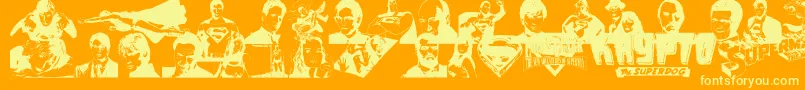 フォントSupermanLastSonOfKryptonSuper – オレンジの背景に黄色の文字