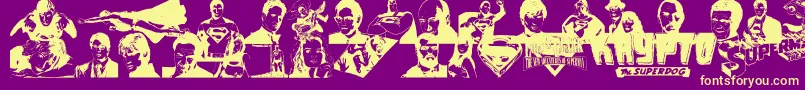 SupermanLastSonOfKryptonSuper Font – Yellow Fonts on Purple Background
