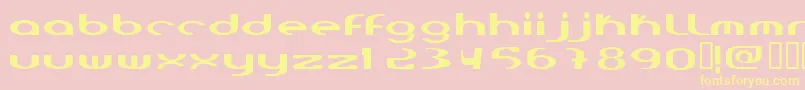 Laurehead Font – Yellow Fonts on Pink Background